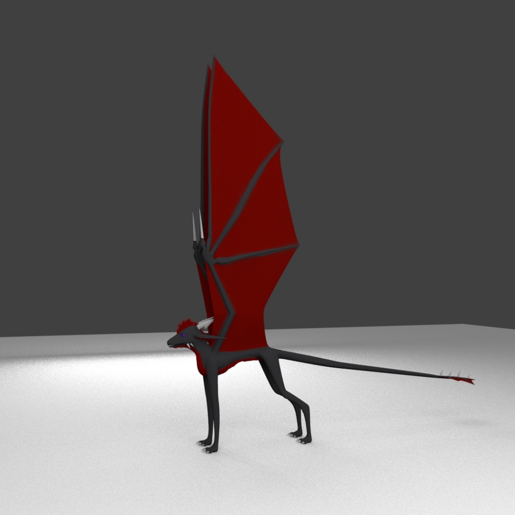 Thin Character with Bat-like Wings preview image 1